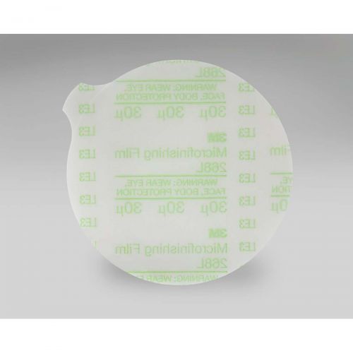3M Hookit Microfinishing Film Type D Disc 268L, 6 in x NH 30 Micron, 25 per inner 500 per case 60020002949