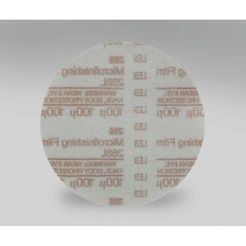 3M Hookit Microfinishing Film Type D Disc 268L, 6 in x NH 100 Micron, 500 per case 60020003053