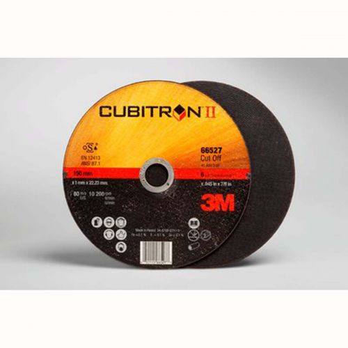 3M Cubitron II Cut-Off Wheel 66527, T1 6 in x .045 in x 7/8 in, 25 per inner, 50 per case 051115665271