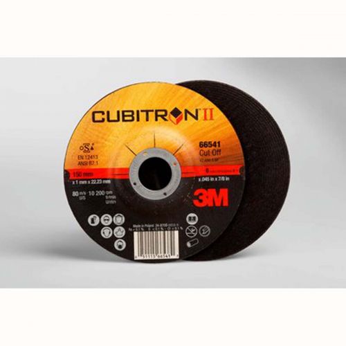 3M Cubitron II Cut-Off Wheel 66541, T27 6 in x .045 in x 7/8 in, 25 per inner, 50 per case 051115665417