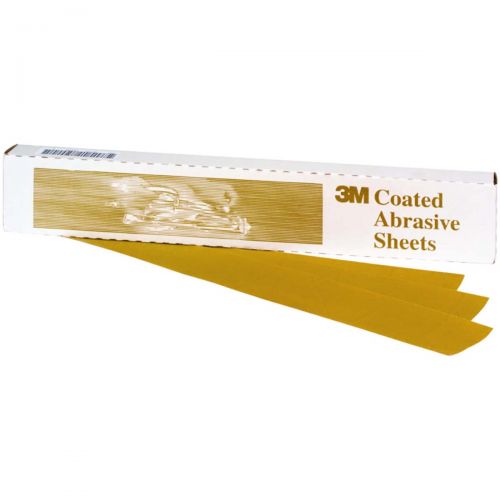 3M Production Resinite Gold Sheet, 02551, 3 2/3 in x 9 in, P320A, 100 sheets per box, 5 boxes per case 60060004623