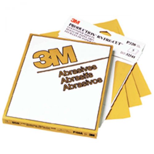 3M Production Resinite Gold Sheet, 02552, 3 2/3 in x 9 in, P220A, 100 sheets per box, 5 boxes per case 60060004631