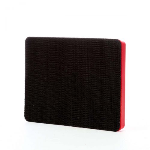 Image of 3M Hookit Pad 20433, 3 in x 4 in x 1/2 in Red Foam, 10 per case 60440128076