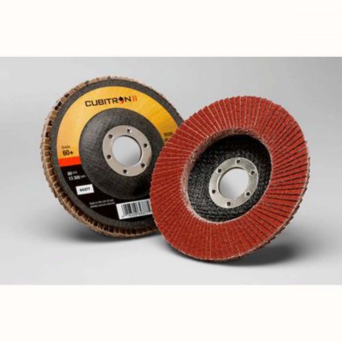 3M Cubitron II Flap Disc 969F, T27 4-1/2 in x 7/8 in 60+ YF-weight, 10 per case 076308643775