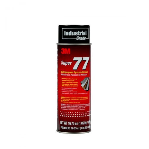 3M Super 77 Multipurpose Spray Adhesive, Net Wt 16.75 oz, 12 per case 62497749309