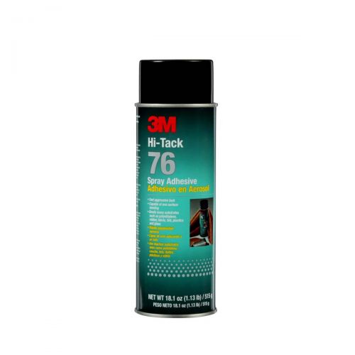 3M Hi-Tack 76 Spray Adhesive Clear, Net Wt 18.1 oz, 12 cans per case 62494349509