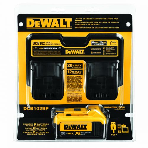 Dewalt Charging Station For Dewalt Max* With Battery (Dcb204), Iphones, Ipads, Bluetooth Headsets, Usb Devices DCB102BP