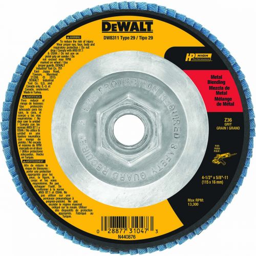 Dewalt 4-1/2X5/8in-11 Z36 T29 Flap Disc DW8311