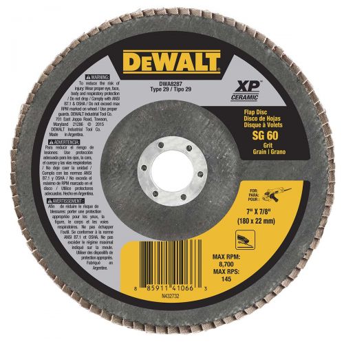 Dewalt 7X7/8 In Sg60 T29 Cer Flap Disc DWA8287