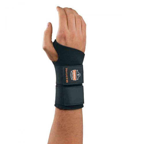 Ergodyne 675 L Black Ambidextrous Double Strap Wrist Support 16624