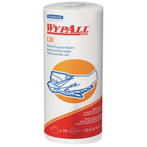 L30 Wipers Small Roll White 11.0''x10.4'' 70 Sheets/Roll