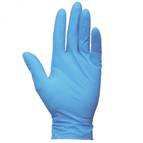 Kleenguard G10 Flex Blue Nitrile Gloves Large Powder-Free 2 Mil 9.5 Food Handling Ambidextrous Thin Mil 100 Gloves/Box 10 Boxes/Case 1000/Case 38521