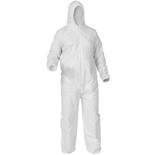 Kleenguard A35 Disposable Coveralls, Liquid And Particle Protection, Hooded, White, 2X-Large (2Xl), 25 Garments / Case 38941