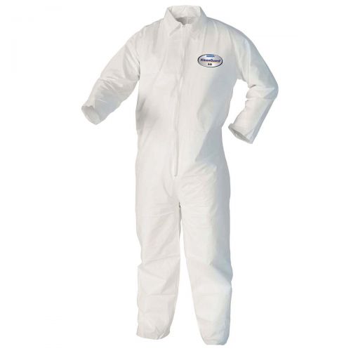 KleenGuard A40 Liquid Particle Protection Coveralls, Zipper Front, White, Extra Large (Xl), 25 Garments / Case 44304