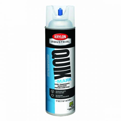 Krylon Industrial Quik-Mark Water-Based Inverted Marking Paint, Clear A03500