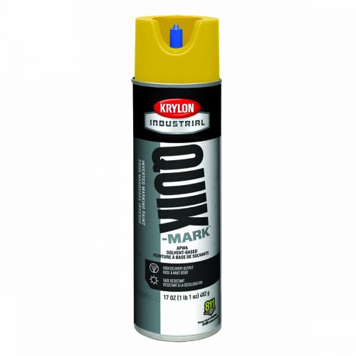 Krylon Industrial Quik-Mark Solvent-Based Inverted Marking Paint, Apwa Safety Yellow A03823007