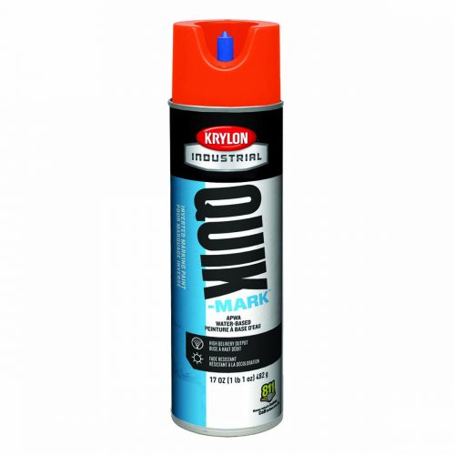 Krylon Industrial Quik-Mark Water-Based Inverted Marking Paint, Apwa Orange A03905004