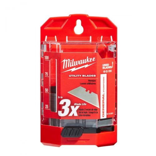 Milwaukee 50 Pc General Purpose Utility Blades W/ Dispenser 48-22-1950