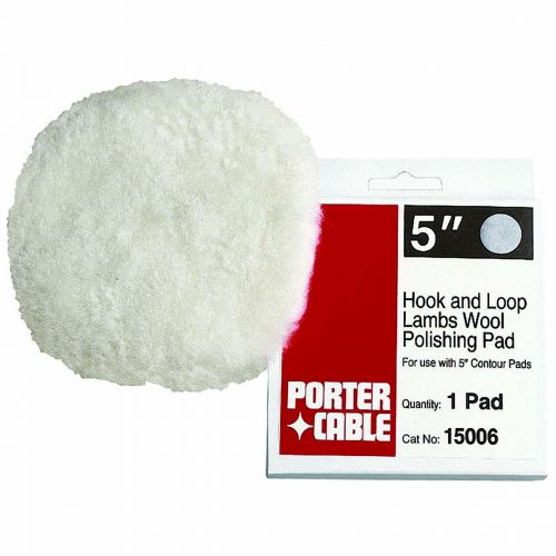 Porter Cable 5 Hook And Loop Lambs Wool Polishing Pad 15006