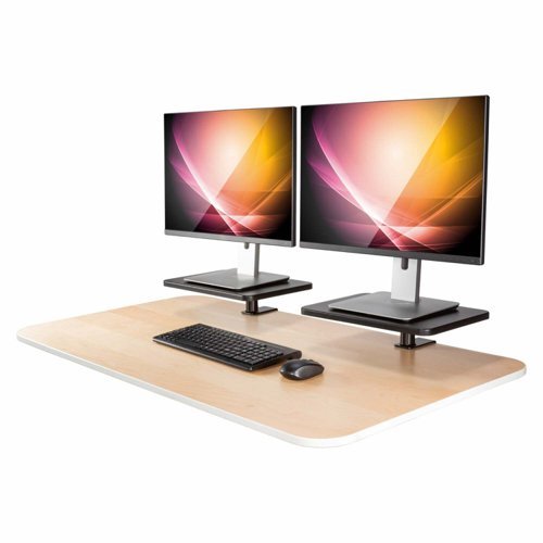 Allsop Ascend Height Adjustable Dual Monitor Stands