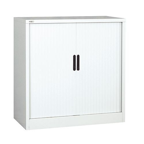 Side opening tambour, supplied EMPTY, 1016h x 1000w x 486d. White