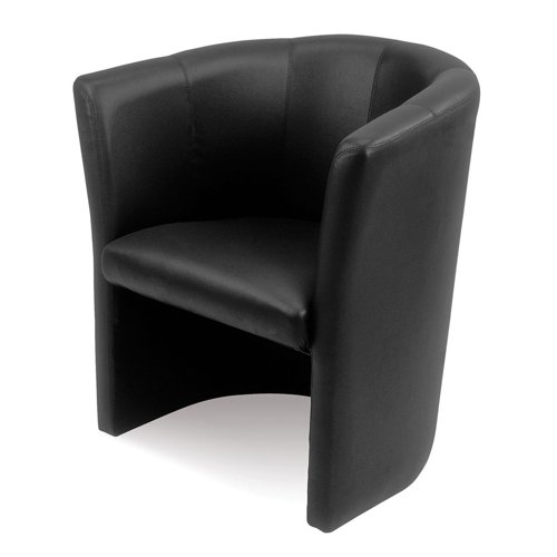 Tub single chair. Grey Valencia vinyl, Platin 4043