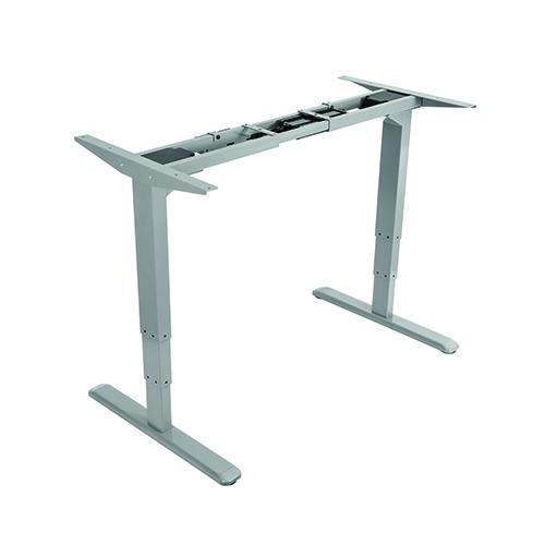 Silver Frame for Height Adjustable Desk