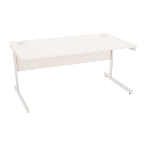 1600 Rectangular Desk, 1600W x 800D x 727H, White.