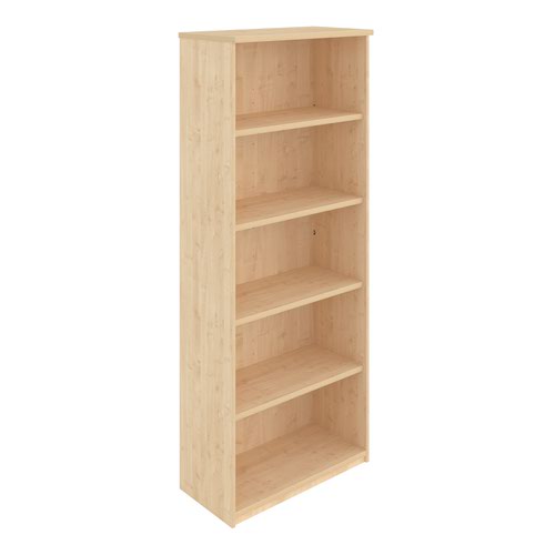 Open Bookcase, 4 Shelves, 800W X 410D X 2000H, 25mm Modern Oak Wood