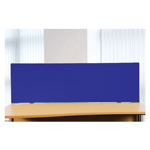 Desk Top Screen 1600W X 400H, Non-Linking, Graphite PVC Trim, Cara Walten EJ011 Fabric