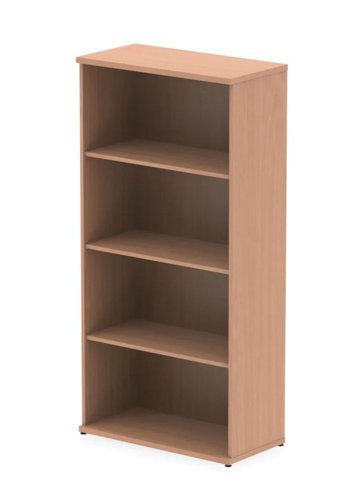 Impulse 4 Shelf Bookcase in Beech (Height 1600mm)