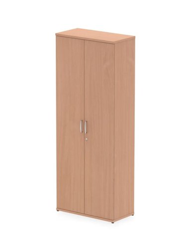 Impulse Double Door Cupboard with Steel Handles in Beech (Height 2000mm)