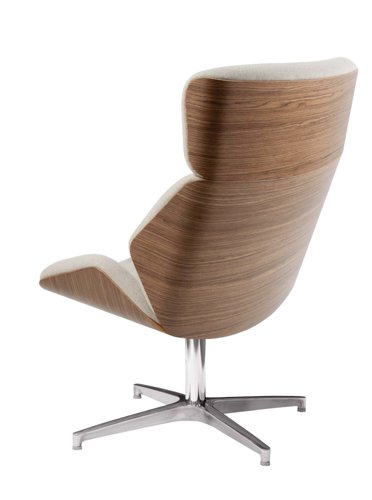 Skara Single Tone Veneer Shell High Back Shivel Chair