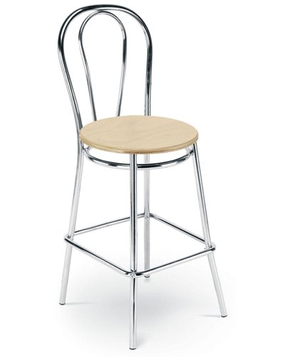 Highback, 4 leg Frame in Chrome with Plywood seat 