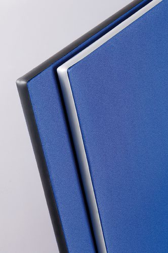 Desk Top Screen 1600W X 400H, Non-Linking, Graphite PVC Trim, Cara Walten EJ011 Fabric