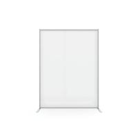 Fully Glazed Free Standing Screen 1200W X 1600H, Aluminium Trim, Frosted Acrylic