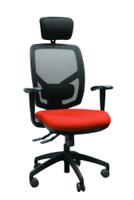 High Mesh Back Executive Armchair with height adjustable arms and headrest
