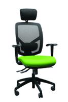High Mesh Back Executive Armchair with height adjustable arms and headrest
