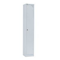 Single door locker, 1778h x 305w x 457d. Grey.