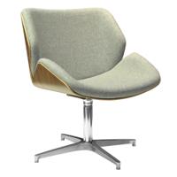 Skara Single Tone Veneer Shell Low Back Swivel Chair
