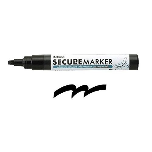 Artline Secure Redacting Marker Black Bx12