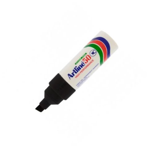 Artline 50 Permanent Marker Chisel tip Black Bx12