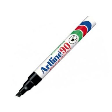 Artline 90 Permanent Marker Chisel tip Black Bx12