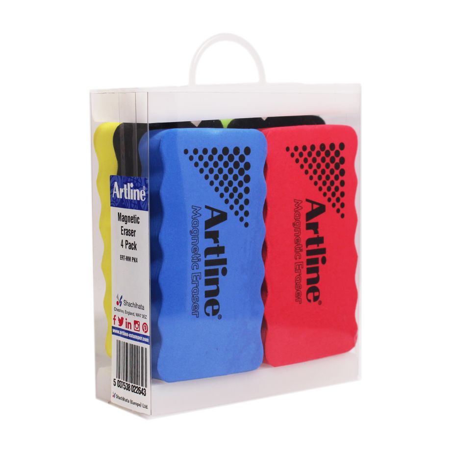 Artline Magnetic Eraser Ast Cols Pk4