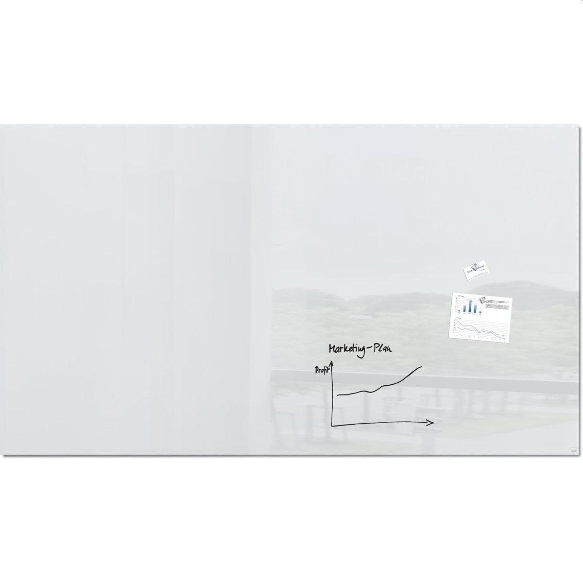 Artverum Magnetic Glass Board 240x120cm White