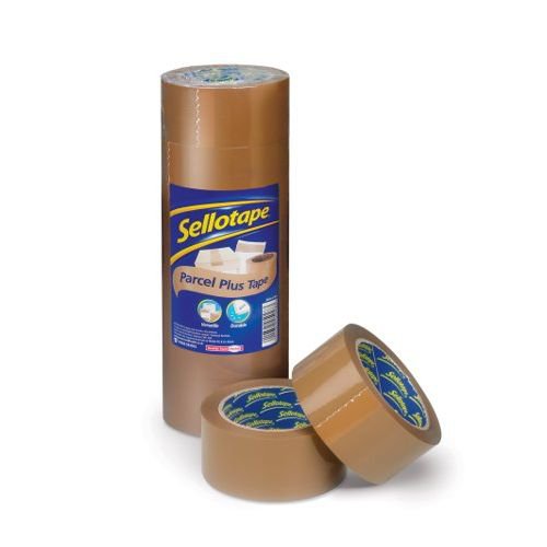 Sellotape ParcelPlus Polypropylene 50mmx66m Buff Pk6