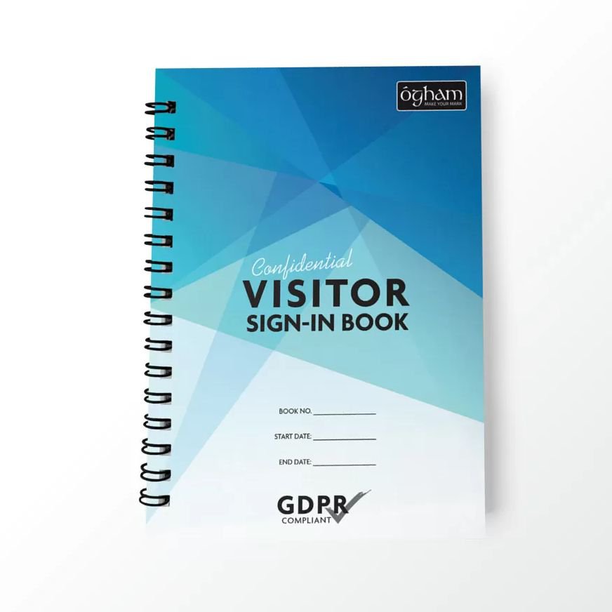 Ogham A4 Visitors Sign-In Book
