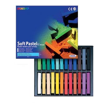 Mungyo Soft Pastel Square 24 Assorted Colours