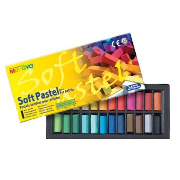 Mungyo Soft Pastel Square 24 Half Size Colours