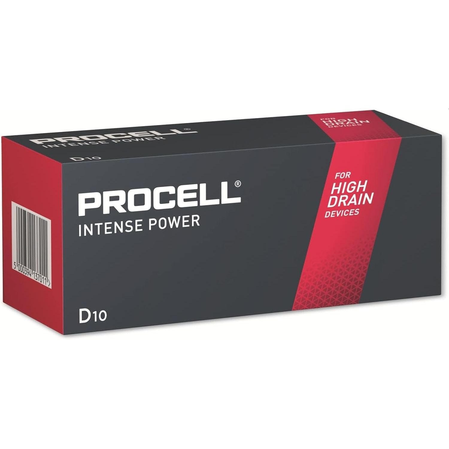 Duracell Procell Intense Battery D Alkaline, 1.5v Bx10